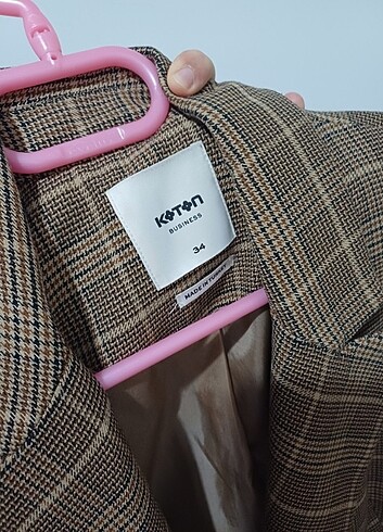 Koton KOton kareli blazer ceket
