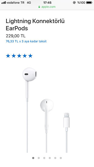 Sıfır Orjinal İphone 7 kulaklık