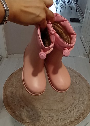 ıgor yünlü Kız Çocuk Pembe Kemerli Lastik Çizme