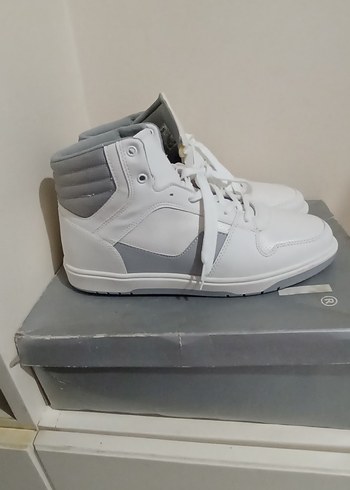 sıfır Beyaz Gri Bağcıklı erkek Spor Ayakkabı - Görsel 6