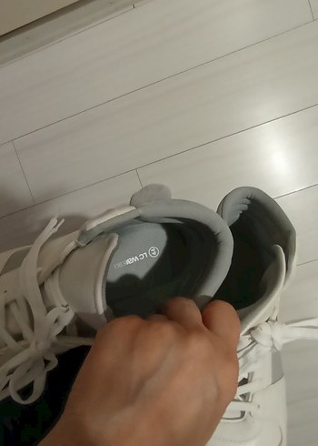 sıfır Beyaz Gri Bağcıklı erkek Spor Ayakkabı - Görsel 4