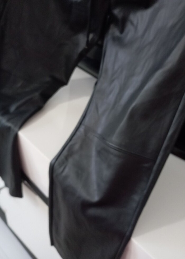 Deri pantolon beli lastikli - Görsel 4