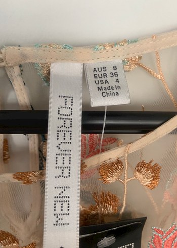 Nakışlı Transparan Uzun Kollu Bluz - Görsel 4