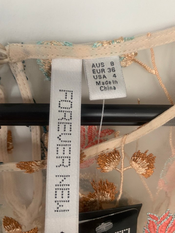 Nakışlı Transparan Uzun Kollu Bluz - Görsel 4