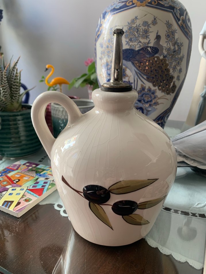 Zeytin Desenli Beyaz Yağlık - Görsel 2