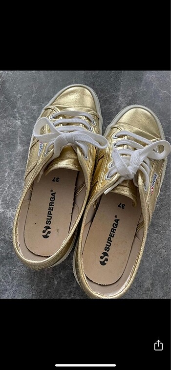 37 Beden altın Renk Superga gold