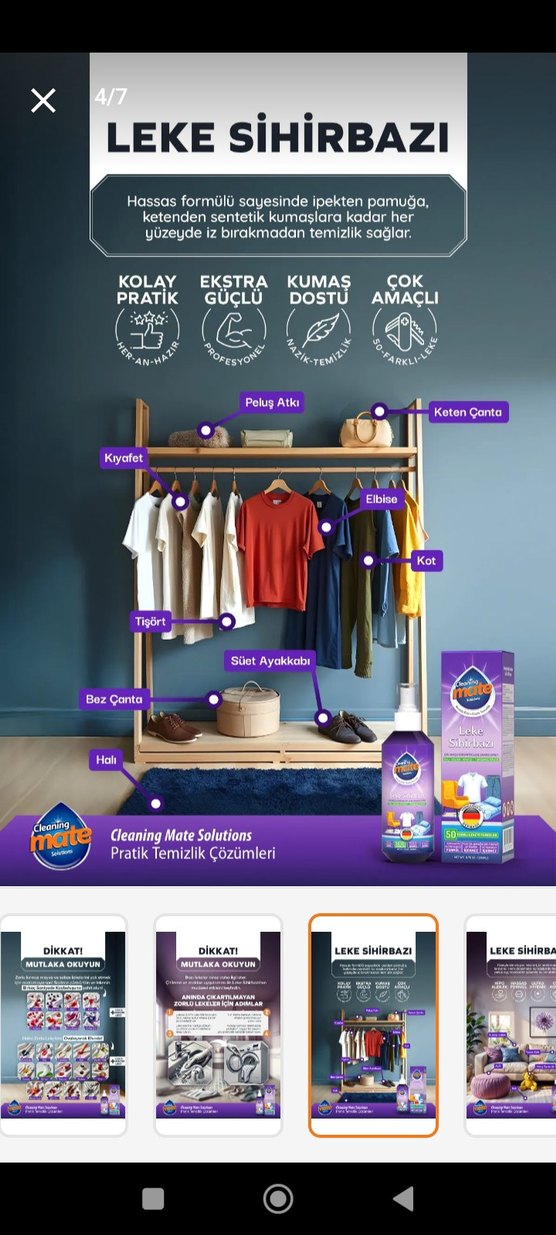 Leke Sihirbazı Temizleyici Sprey - Görsel 5