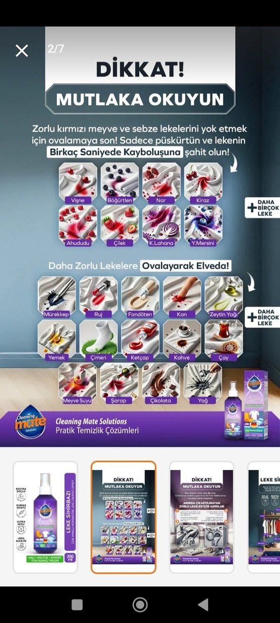 Leke Sihirbazı Temizleyici Sprey - Görsel 3