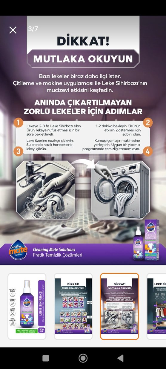 Leke Sihirbazı Temizleyici Sprey - Görsel 4