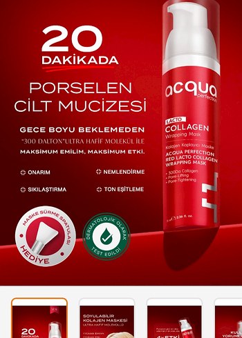 Acquaverde Acqua Kırışıklık Karşıtı Kollajen Nemlendirici