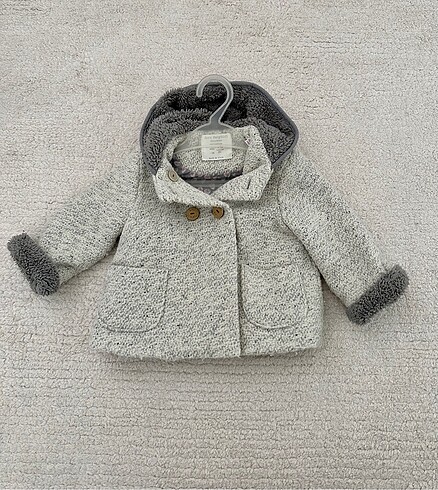 Zara kids kız bebek kaşe mont.