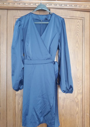 Parlak Mavi Midi Kadın Mezuniyet Elbisesi - Görsel 4