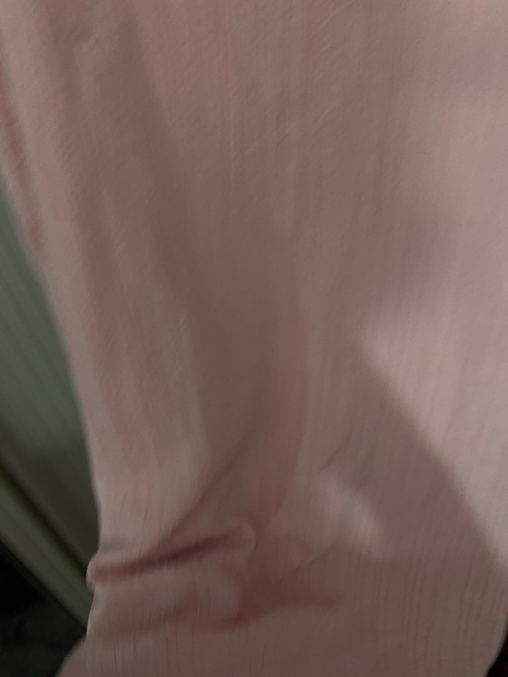 Pembe Keten Askılı Uzun Salaş Elbise - Görsel 3