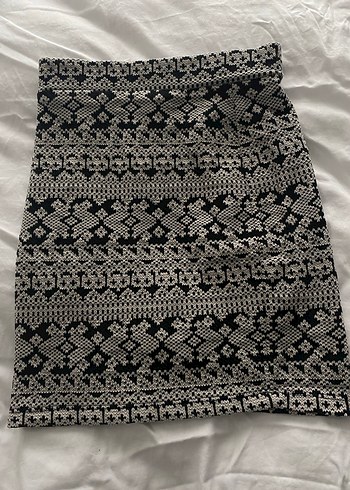 Desenli Örgü Bohem Etek - Görsel 2