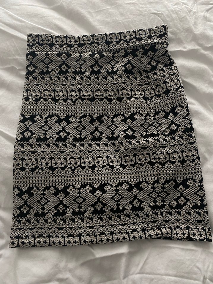 Desenli Örgü Bohem Etek - Görsel 2