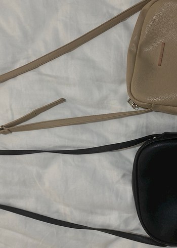 Siyah ve bej kadın çanta - Görsel 5