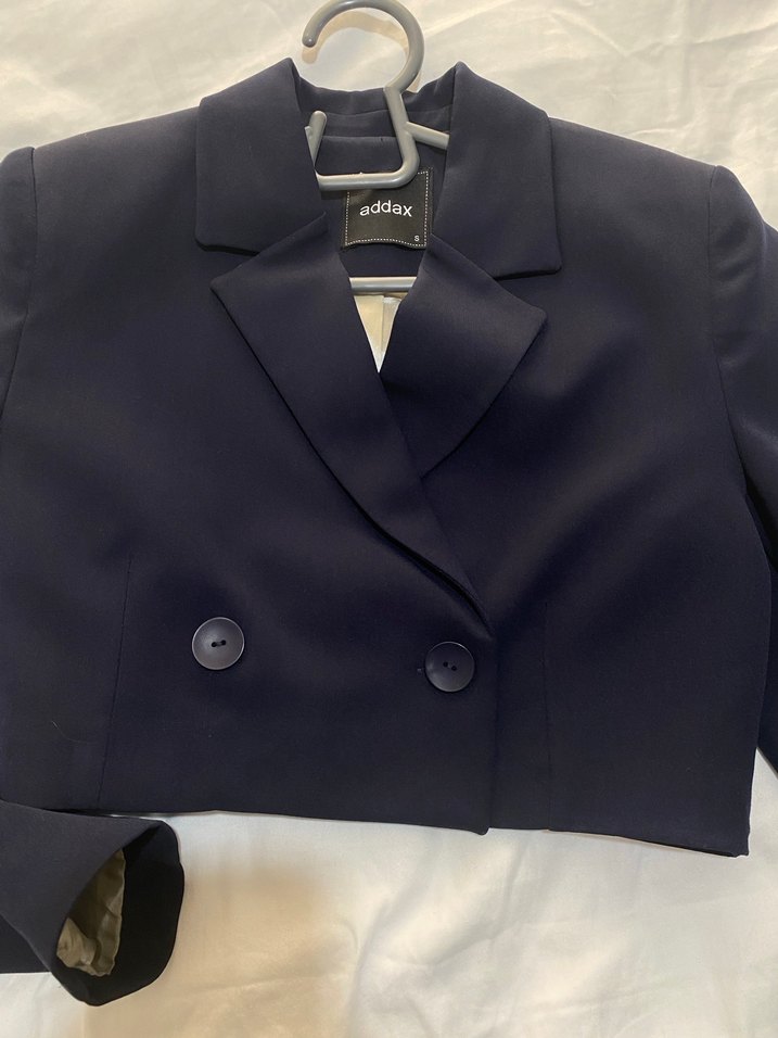 Addax Lacivert Düğmeli Kadın Blazer Ceket - Görsel 3