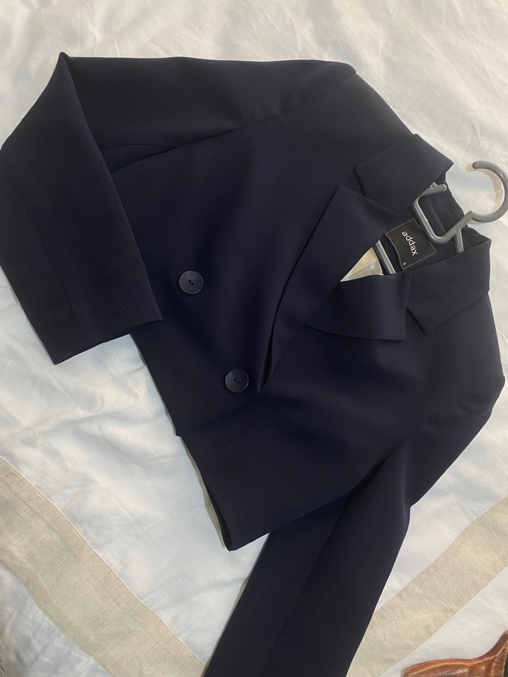 Addax Lacivert Düğmeli Kadın Blazer Ceket - Görsel 5