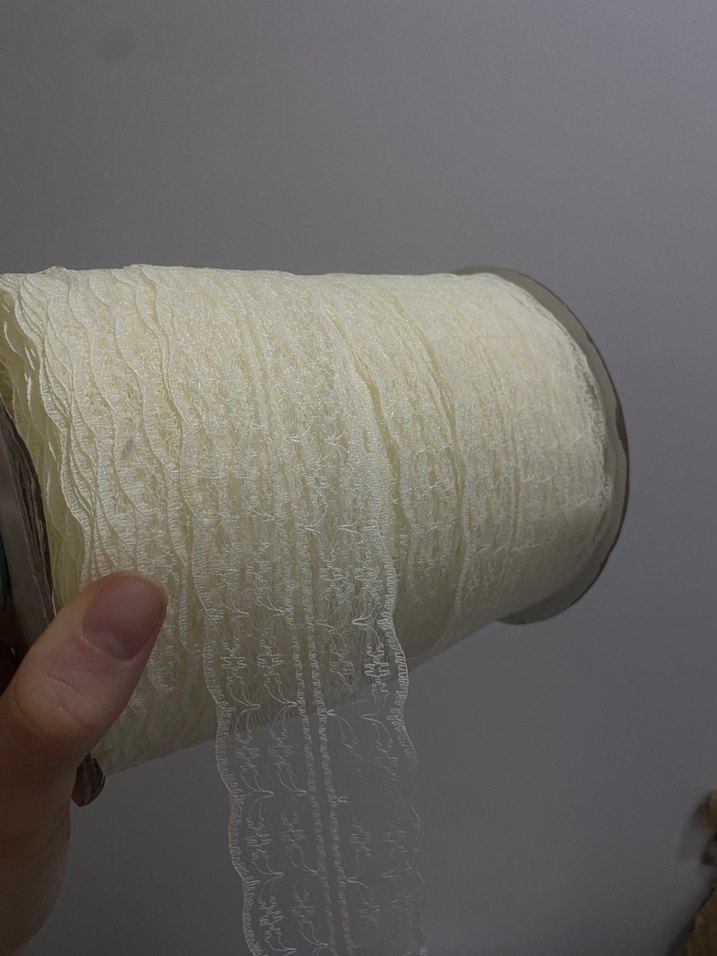 Krem Renkli Bohem Dantel Kurdele - Görsel 3