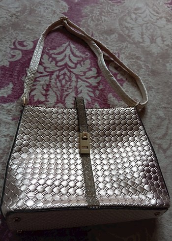 Gri Desenli Tokalı Kadın Çanta - Görsel 2