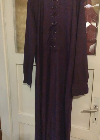 Bordo Uzun Kollu  Kadın Elbise - Görsel 2