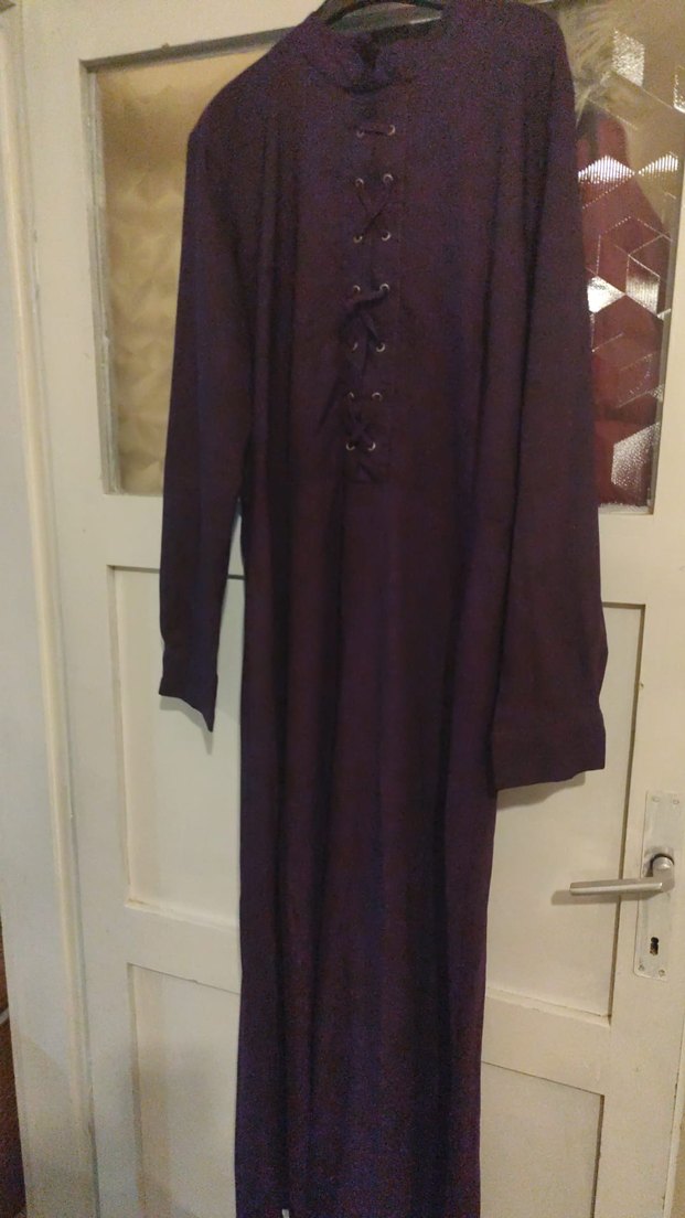 Bordo Uzun Kollu  Kadın Elbise - Görsel 2