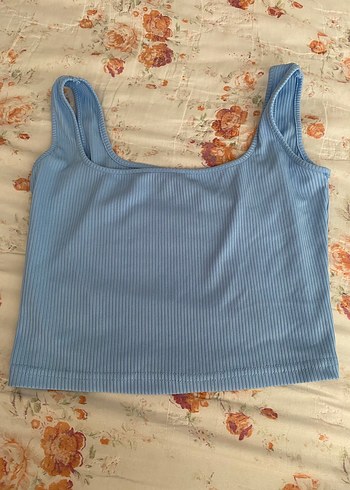 Mavi Basic Crop Top Kadın Atlet