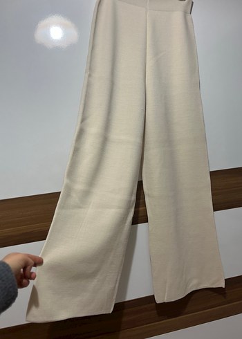 Bej Kadın Rahat Kumaş Pantolon triko - Görsel 4