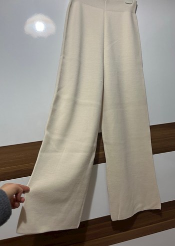 Bej Kadın Rahat Kumaş Pantolon triko - Görsel 5