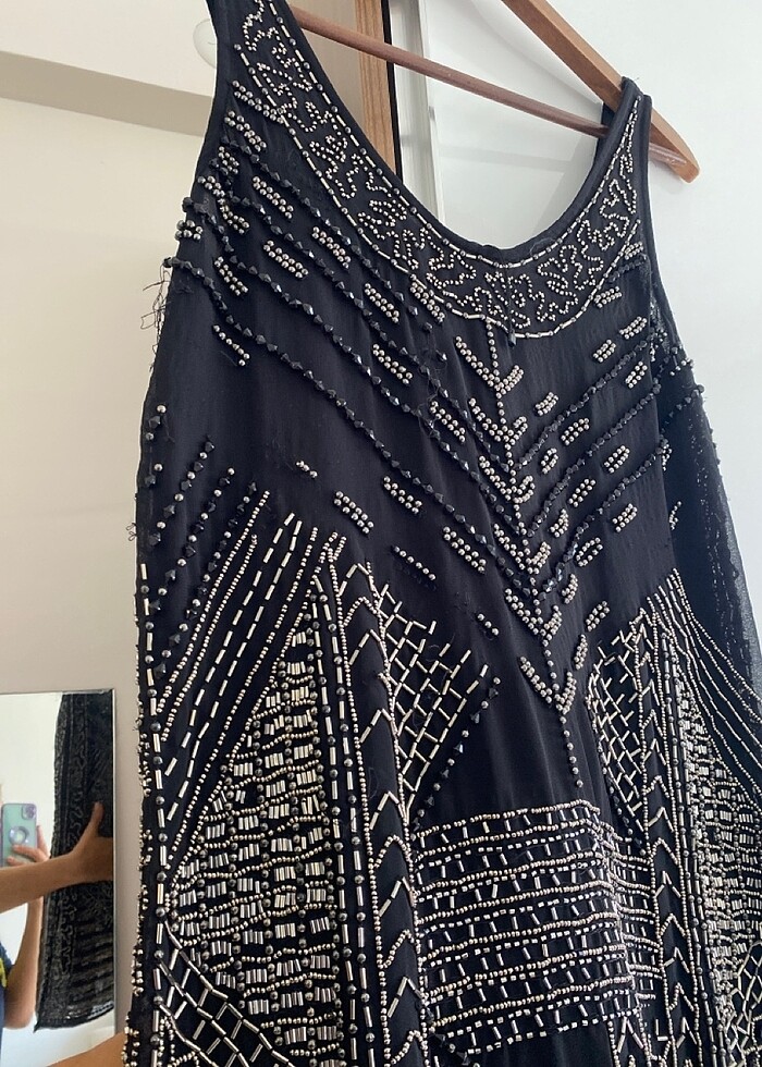Abiye siyah Taşlı elbise - Görsel 2