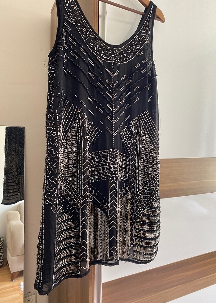 Abiye siyah Taşlı elbise - Görsel 3