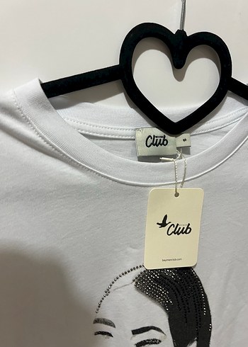 Beyaz Kadın Baskılı Oversize Tişört - Görsel 5