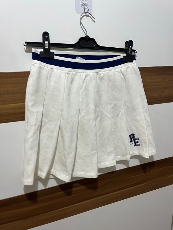 Tenis Beyaz Pilili Mini Etek - Görsel 5