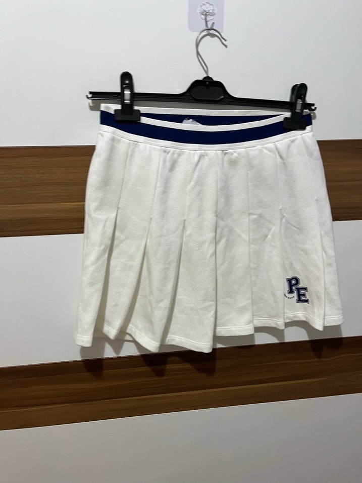 Tenis Beyaz Pilili Mini Etek - Görsel 2