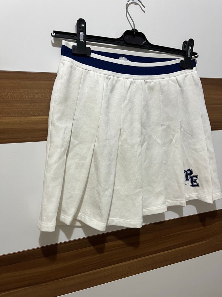 Tenis Beyaz Pilili Mini Etek - Görsel 4