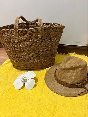 Beachwear canta ve şapka