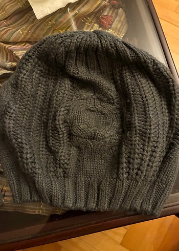 Gri Örgü Eldiven ve Bere Atkı Seti - Görsel 4