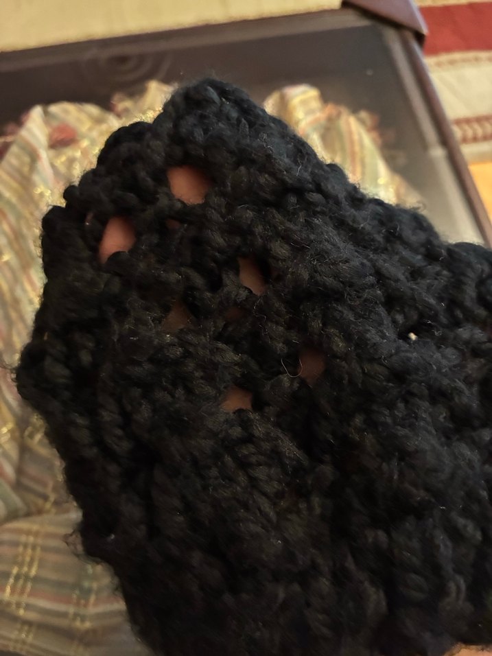 Siyah Örgü Yün Kadın Bere - Görsel 2