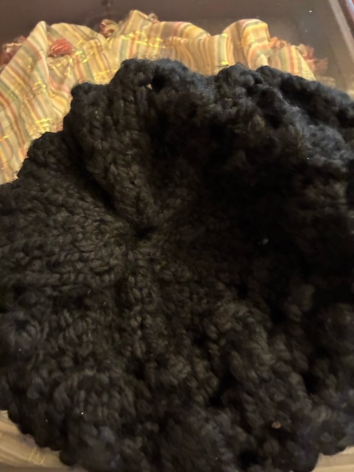 Siyah Örgü Yün Kadın Bere - Görsel 4