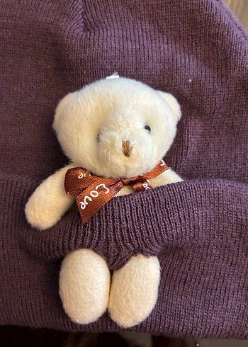 Mor Ayıcık Detaylı Bere - Görsel 2