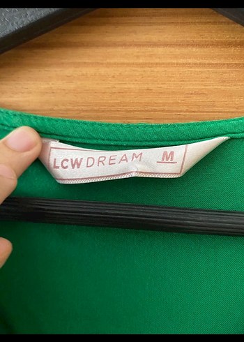 Kadın Yeşil V Yaka Kısa Kollu Bluz - Görsel 2