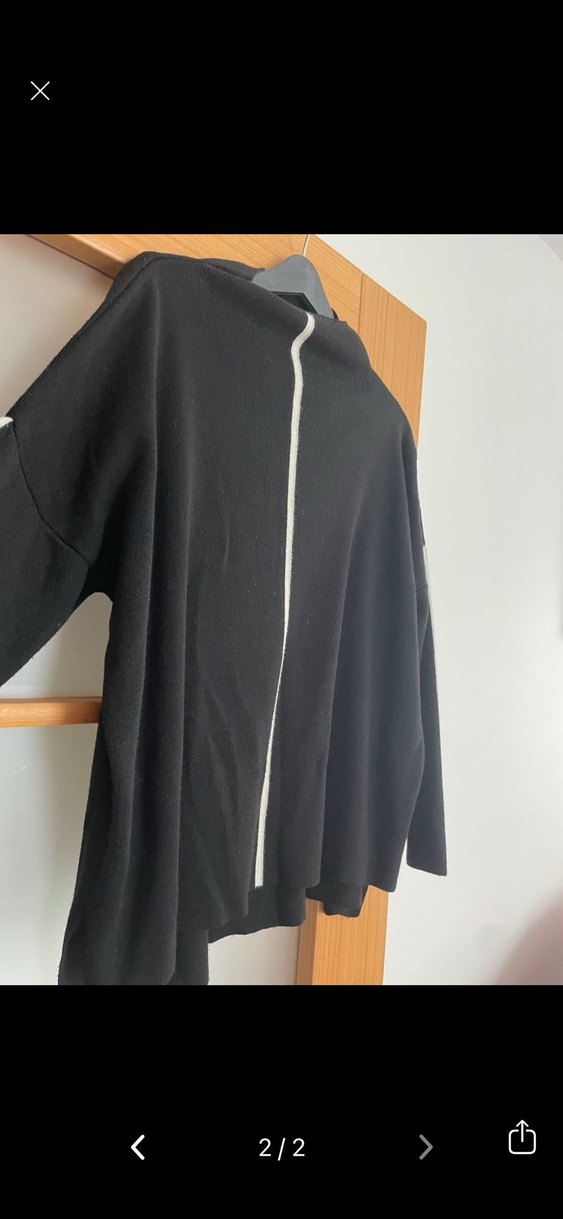 Yüksek Yakalı Siyah Kadın Triko - Görsel 2