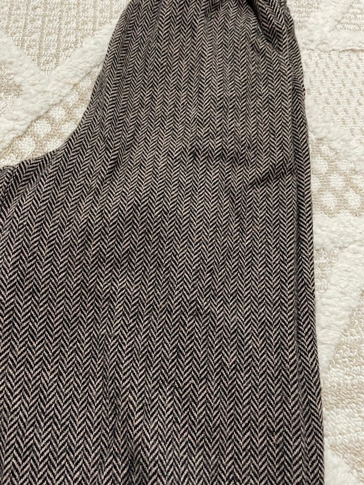 Gri Midi Kumaş Kadın Pantolon - Görsel 3