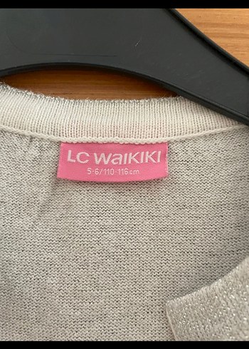 Gri Düğmeli Kız Hırka - Görsel 2