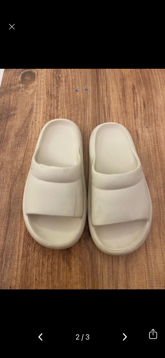 Beyaz Dolgu Topuklu Kadın Terlik - Görsel 2