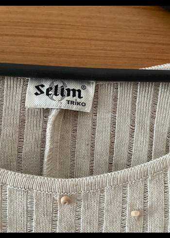 Bej Bohem Uzun Kollu Kadın Keten Kazak - Görsel 2