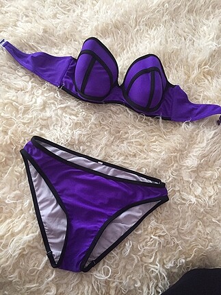 Mor straplez bikini