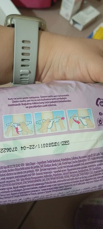 1 Beden: 2-5 kg Beden Can bebe yeni doğan göbek bag oyuntulu 1 buçuk paket sıfır sadec