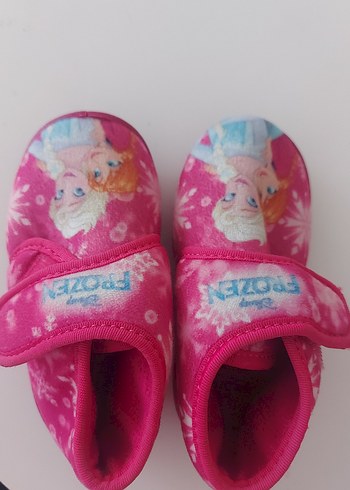 22 Beden pembe Renk Kız Çocuk Pembe Frozen Sıcak Terlik