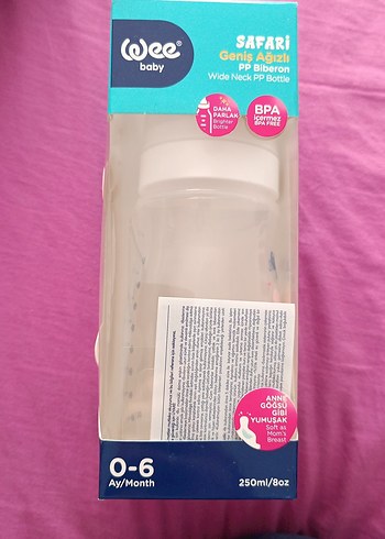 Wee Baby Safari Geniş Ağızlı Biberon 250ml - Görsel 2